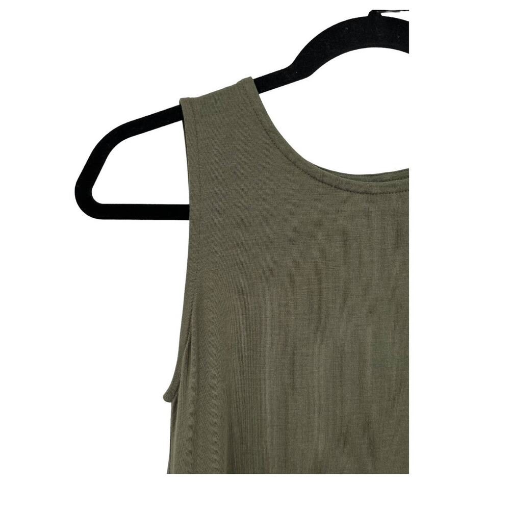 Caslon dress sleeveless swing olive size Small S - Picture 2 of 4